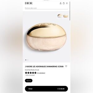 BNIB·Dior j‘adore les adorables shimmering scrub🆕